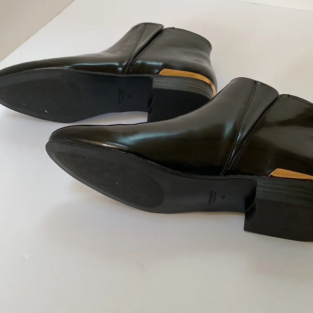 Zara Ankle boots. Size 9 Black - Picture 4 of 5